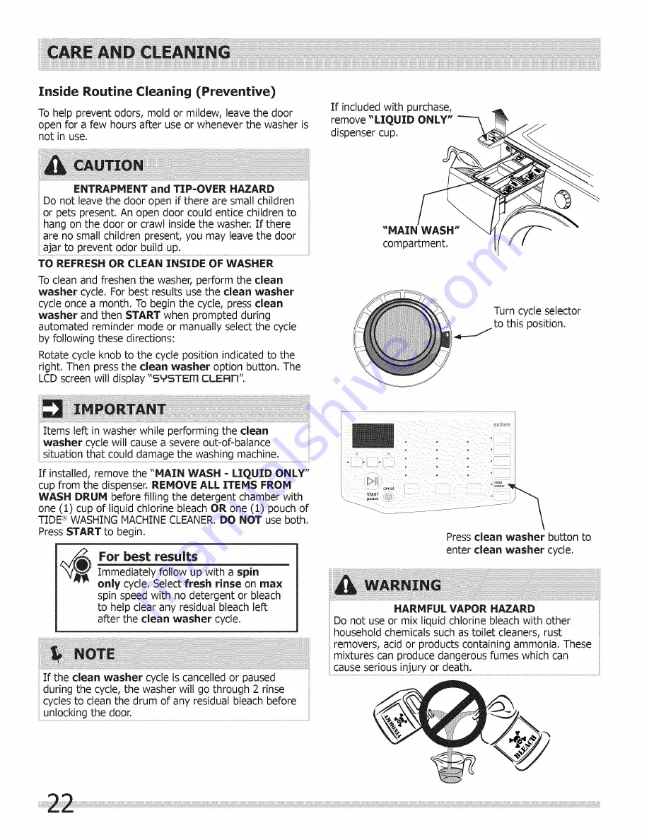 Frigidaire FAFS4073NA0 Use & Care Manual Download Page 22