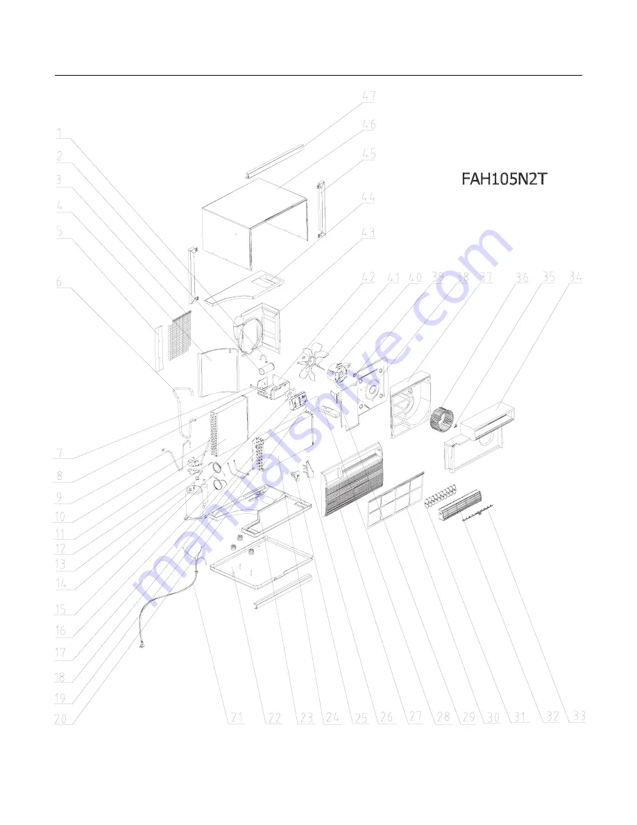 Frigidaire FAH105N2 Factory Parts Catalog Download Page 2