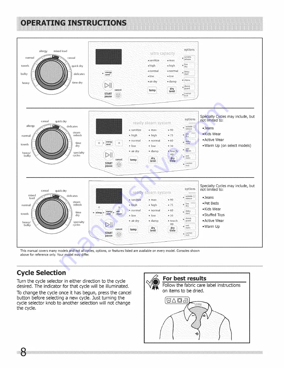 Frigidaire FAQE7072LA0 Use & Care Manual Download Page 8