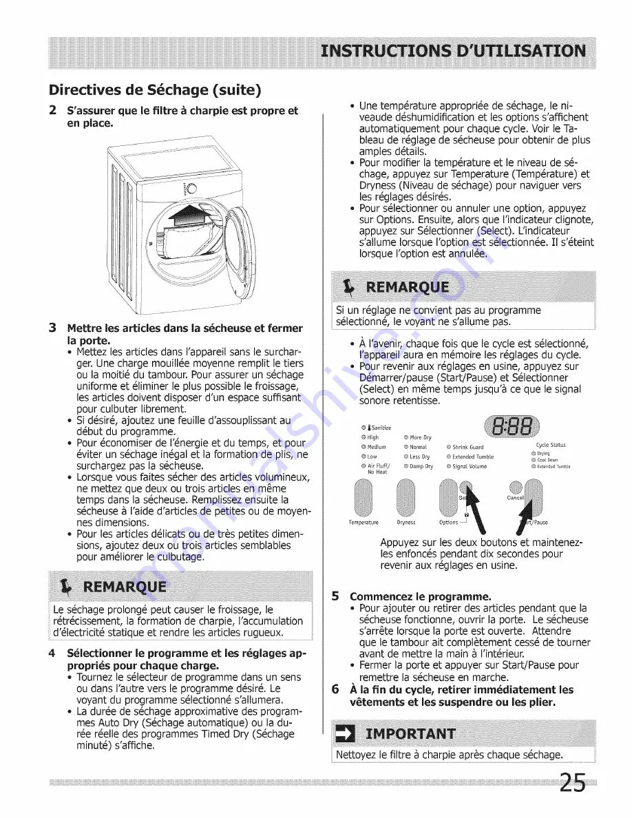 Frigidaire FAQG7017KA0 Use & Care Manual Download Page 25