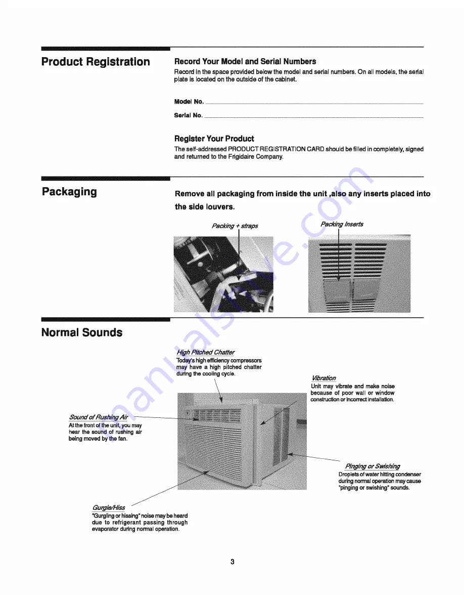 Frigidaire FAZ08HS1A11 Use & Care Manual Download Page 3