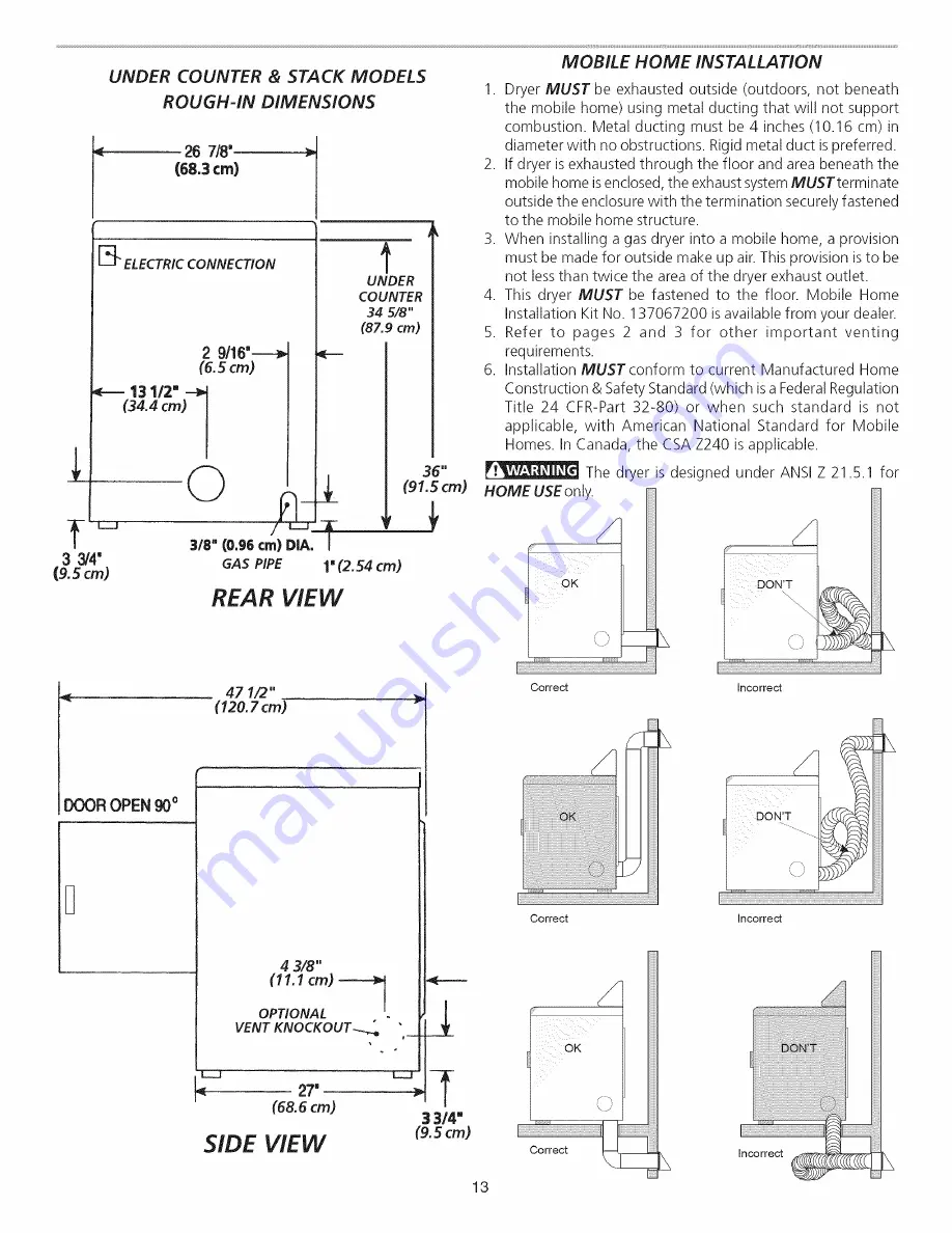 Frigidaire FCED2000LS0 Скачать руководство пользователя страница 13