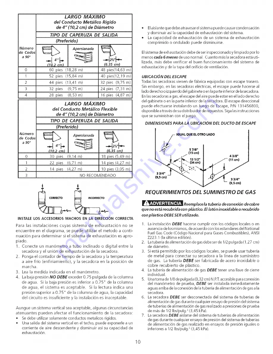 Frigidaire FCED3000ES0 Скачать руководство пользователя страница 10