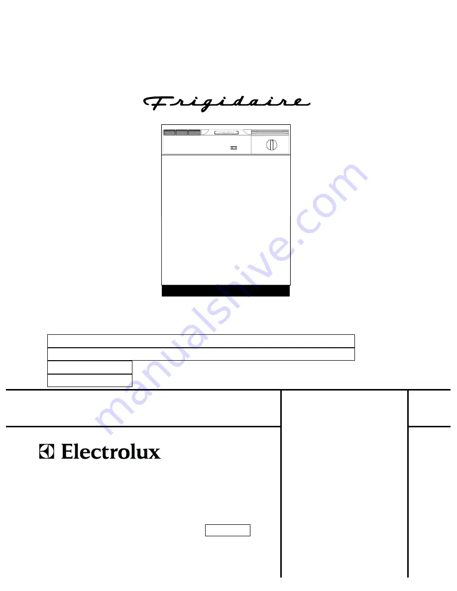 Frigidaire FDB10NRB Factory Parts Catalog Download Page 1