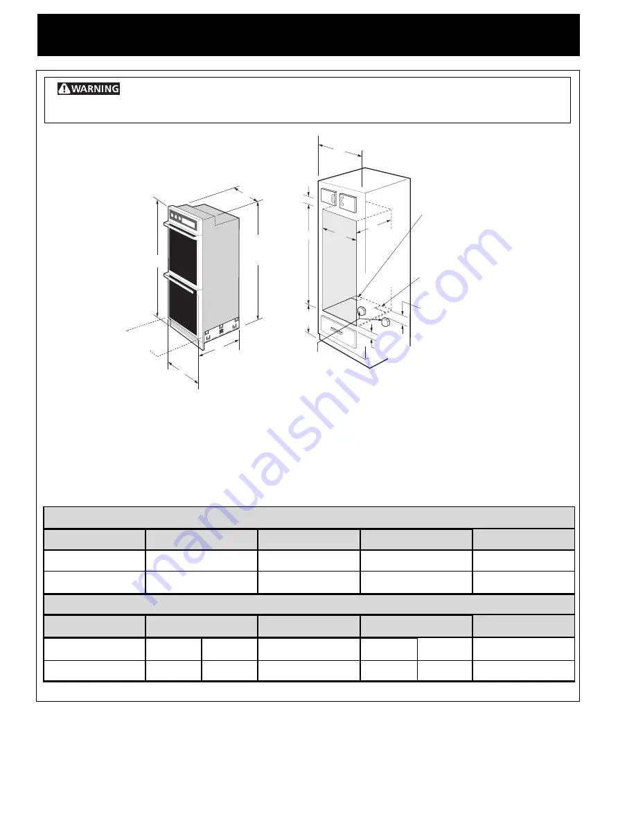 Frigidaire FEB27T6CSA Guide Installation Instructions Manual Download Page 2