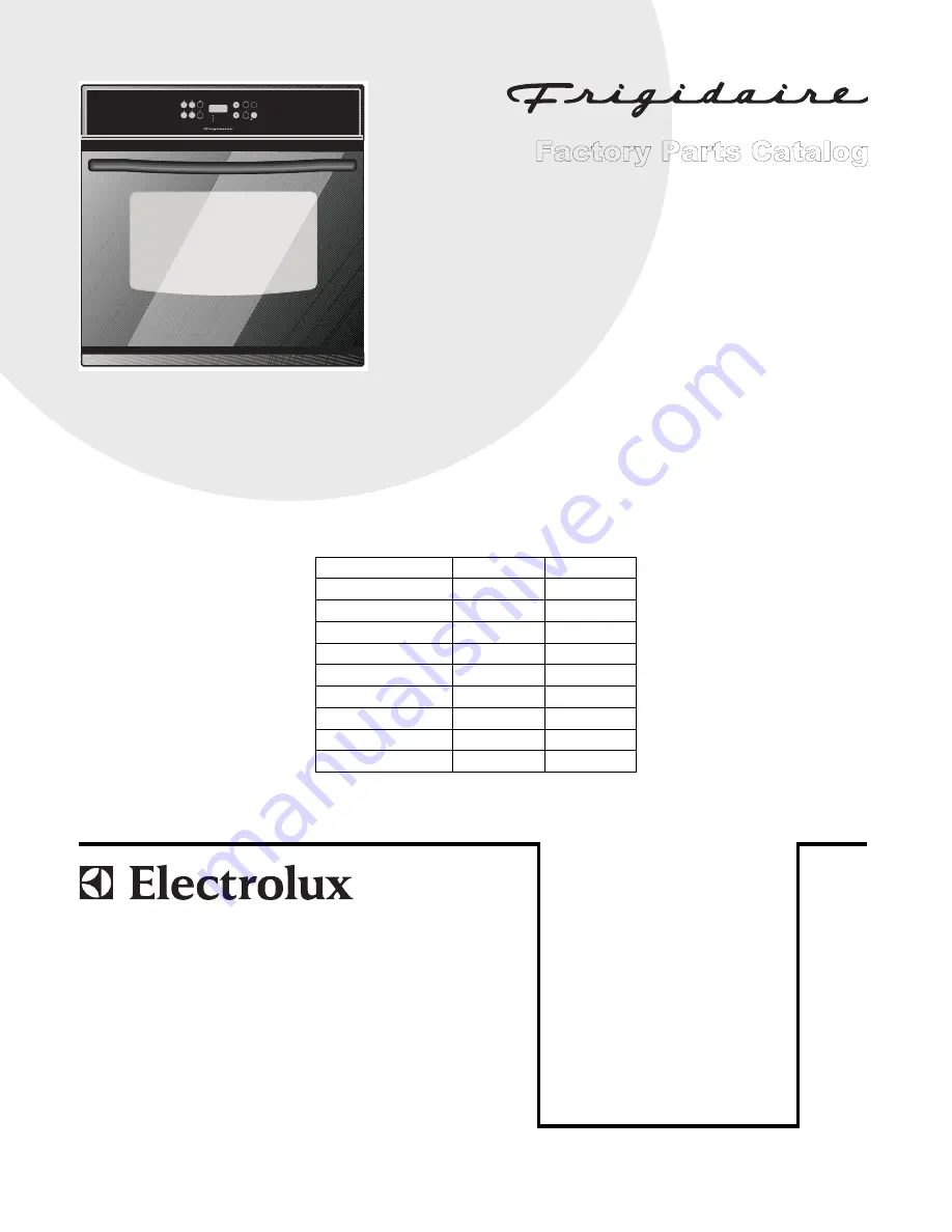 Frigidaire FEB30S5D Скачать руководство пользователя страница 1