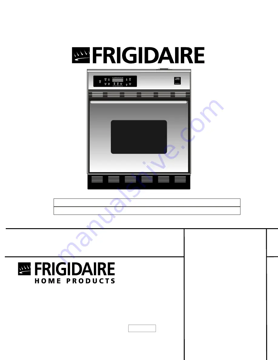 Frigidaire FEB789WC Factory Parts Catalog Download Page 1