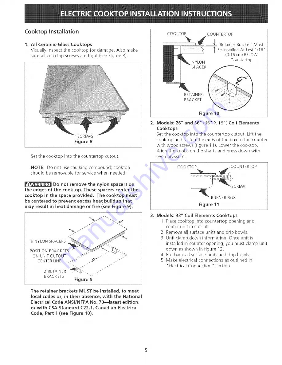 Frigidaire FEC30C4ABE Installation Instructions Manual Download Page 5