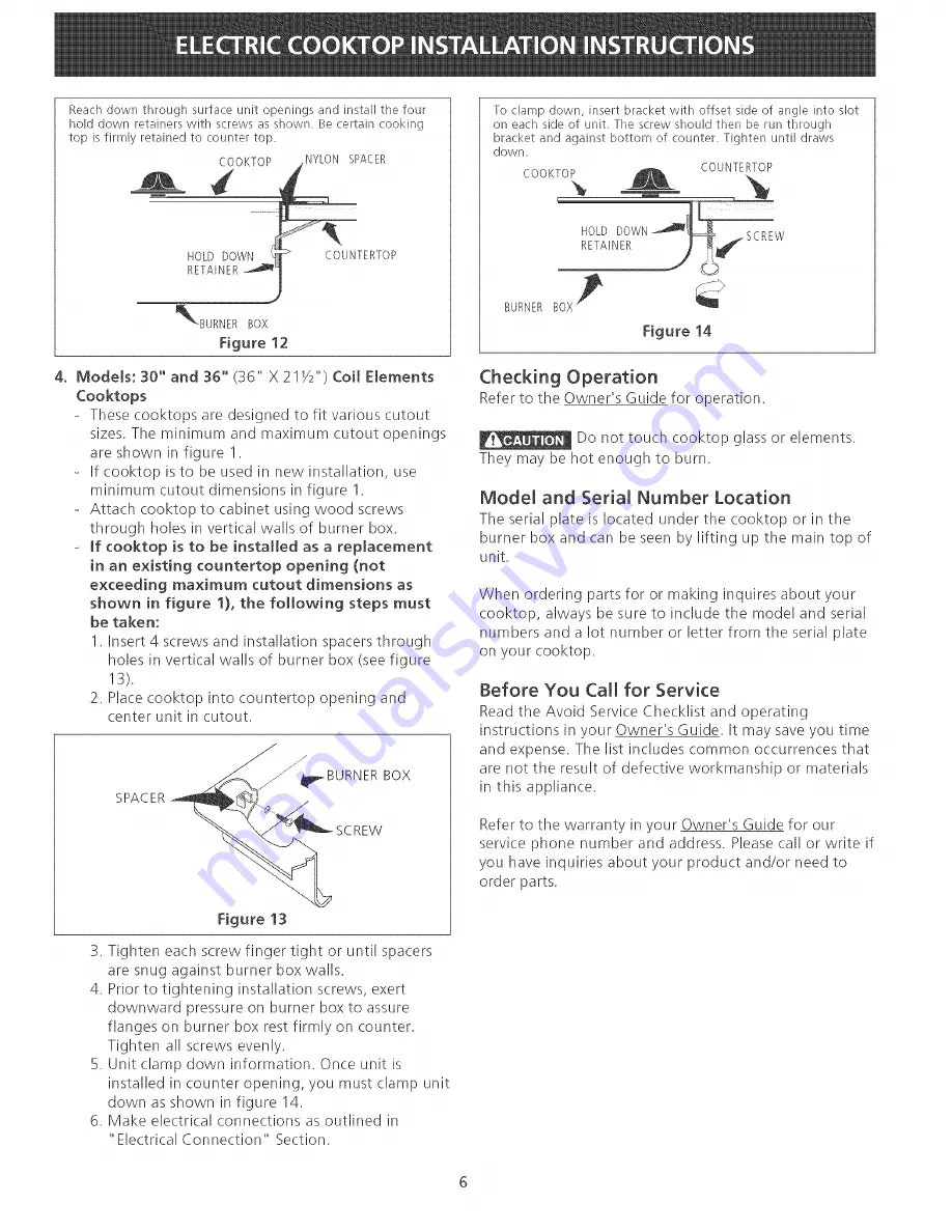 Frigidaire FEC30C4ABE Installation Instructions Manual Download Page 6