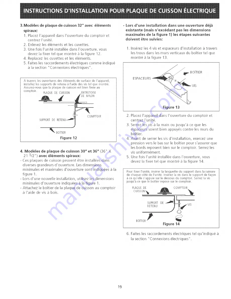 Frigidaire FEC30C4ABE Installation Instructions Manual Download Page 19