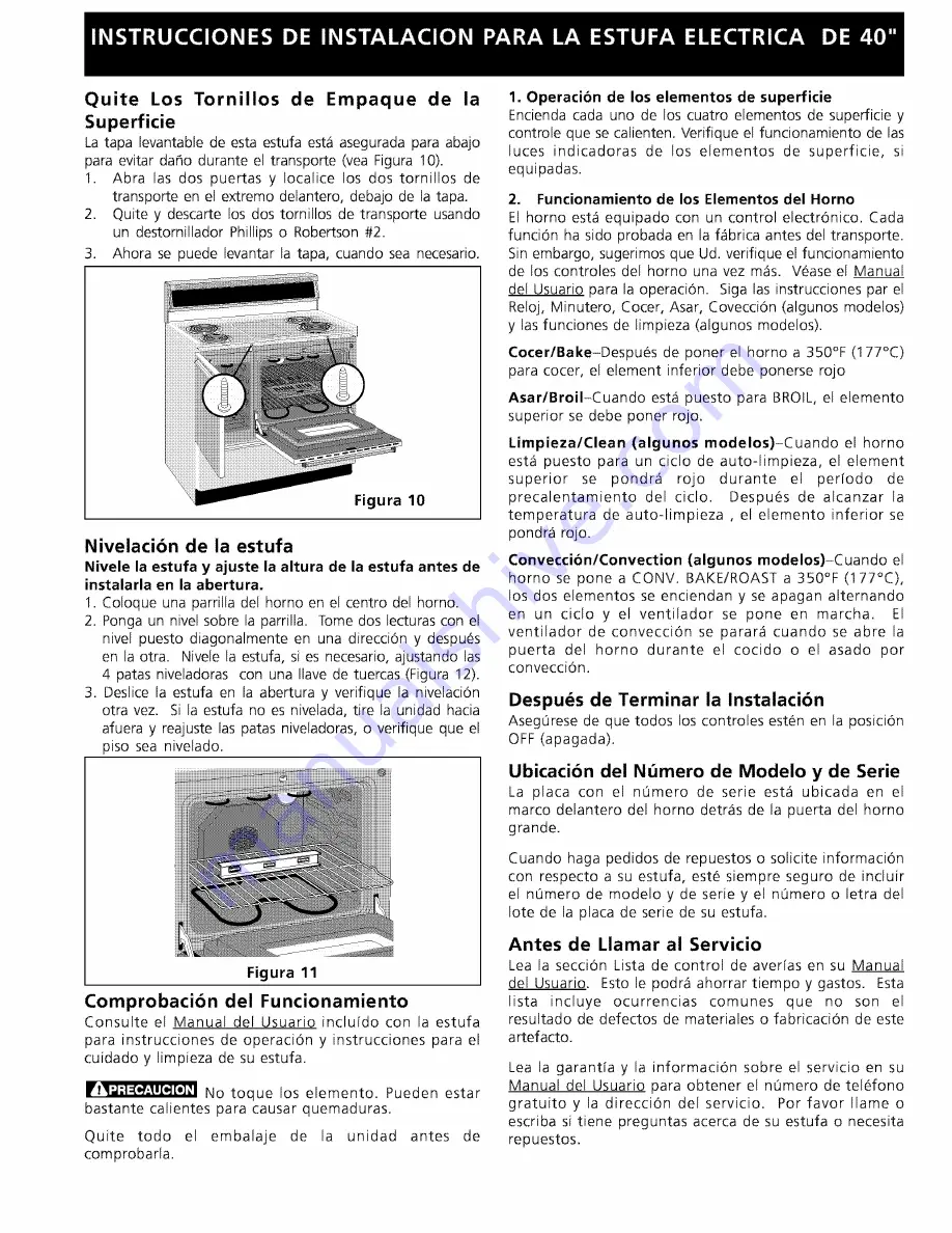 Frigidaire FEF450WFDA Installation Instructions Manual Download Page 15