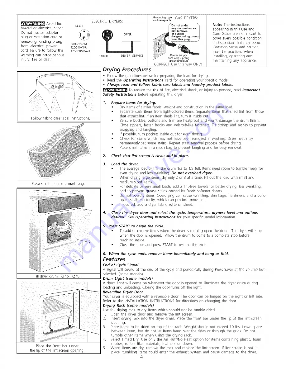 Frigidaire FEQ1452HS0 Use & Care Manual Download Page 4