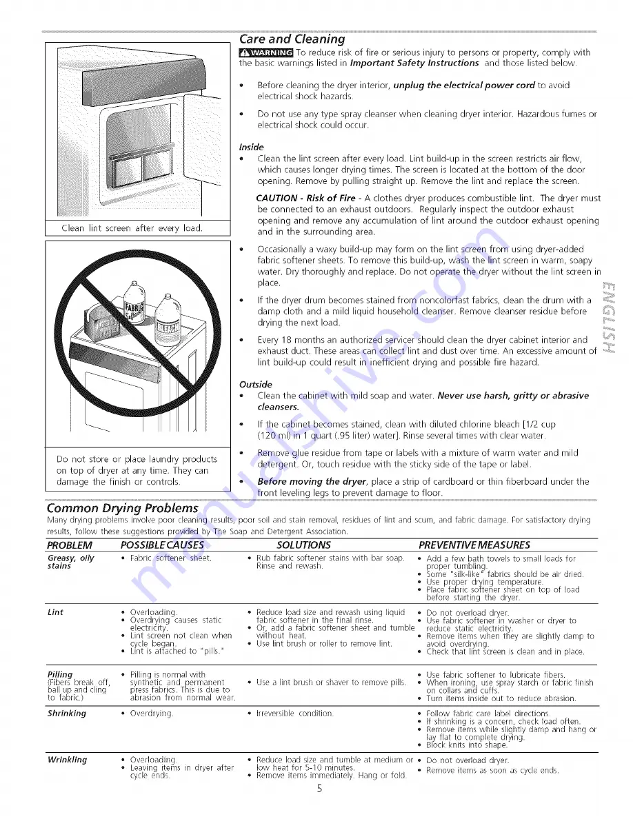 Frigidaire FEQ1452HS0 Скачать руководство пользователя страница 5