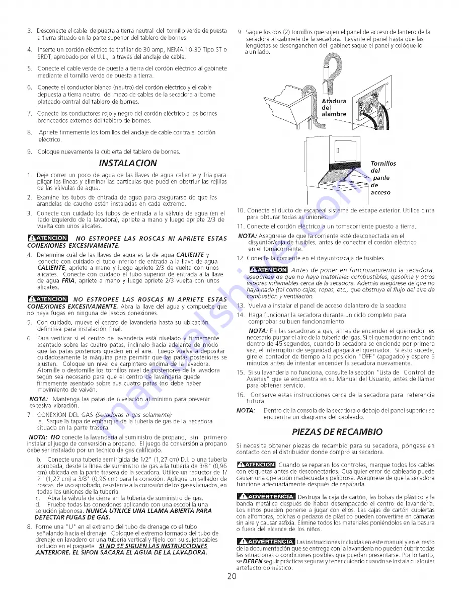 Frigidaire FEX831FS0 Скачать руководство пользователя страница 20