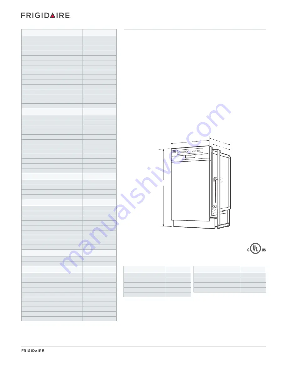 Frigidaire FFBD1821M S Brochure & Specs Download Page 2