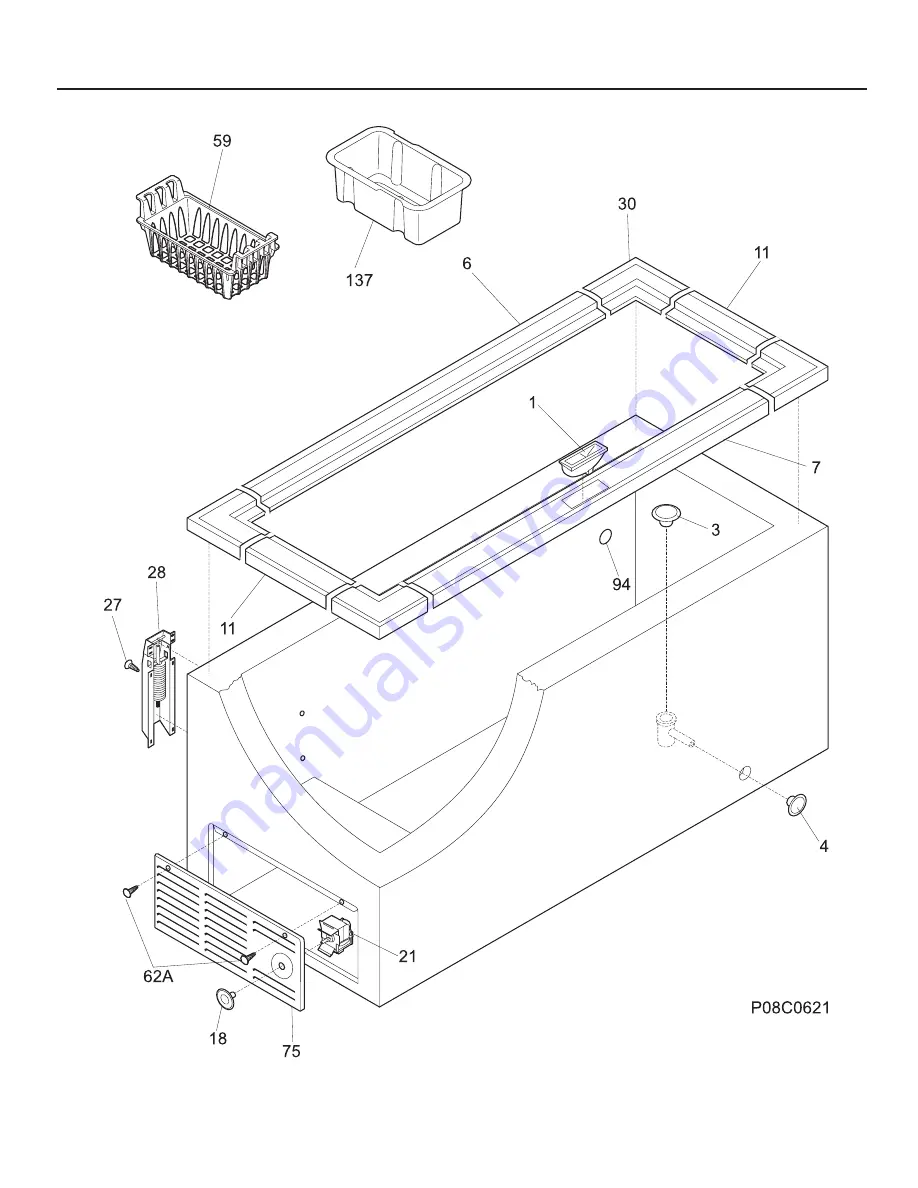 Frigidaire FFC13K1CW Factory Parts Catalog Download Page 4