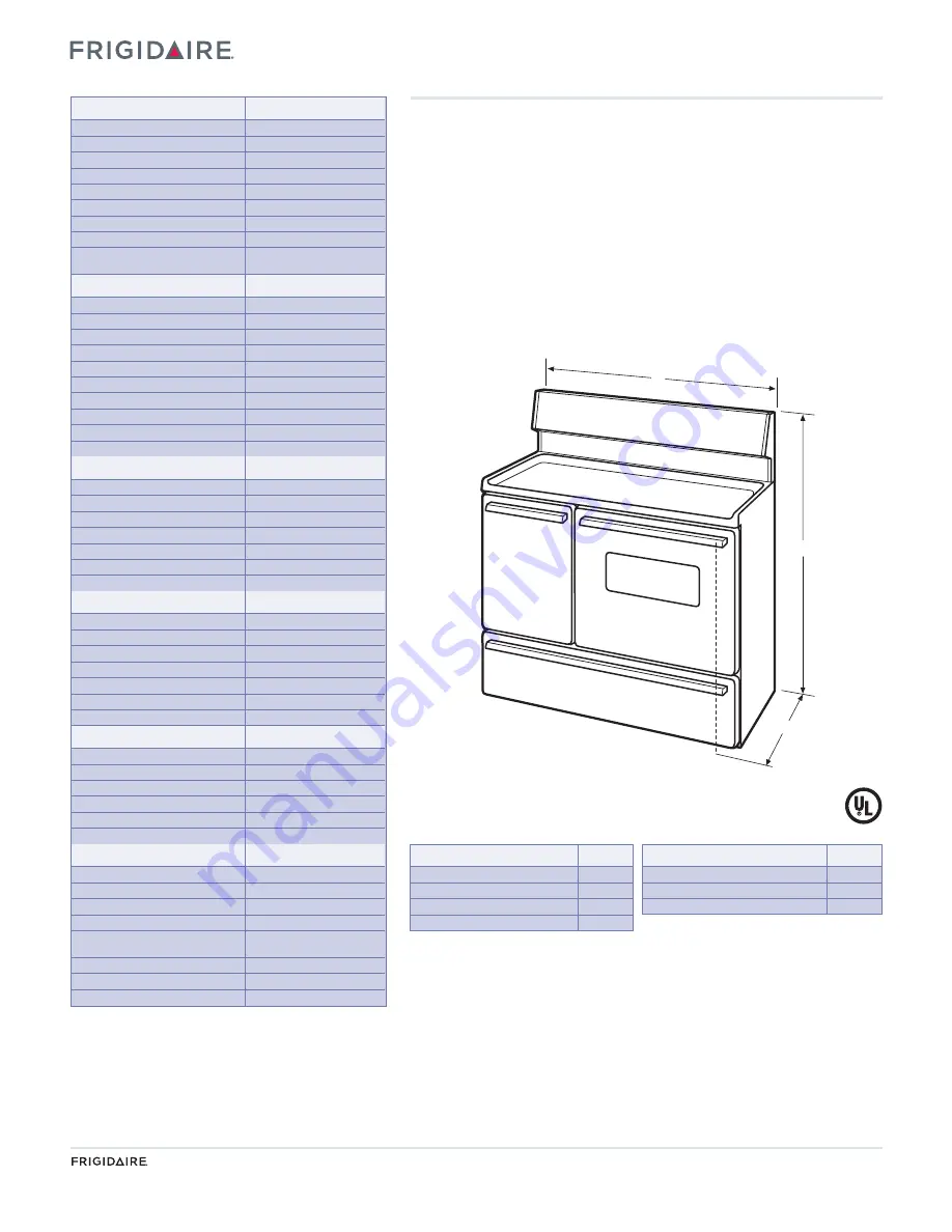 Frigidaire FFEF4005LW Скачать руководство пользователя страница 2