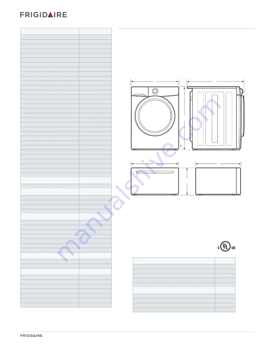 Frigidaire FFFW5000QW Скачать руководство пользователя страница 2