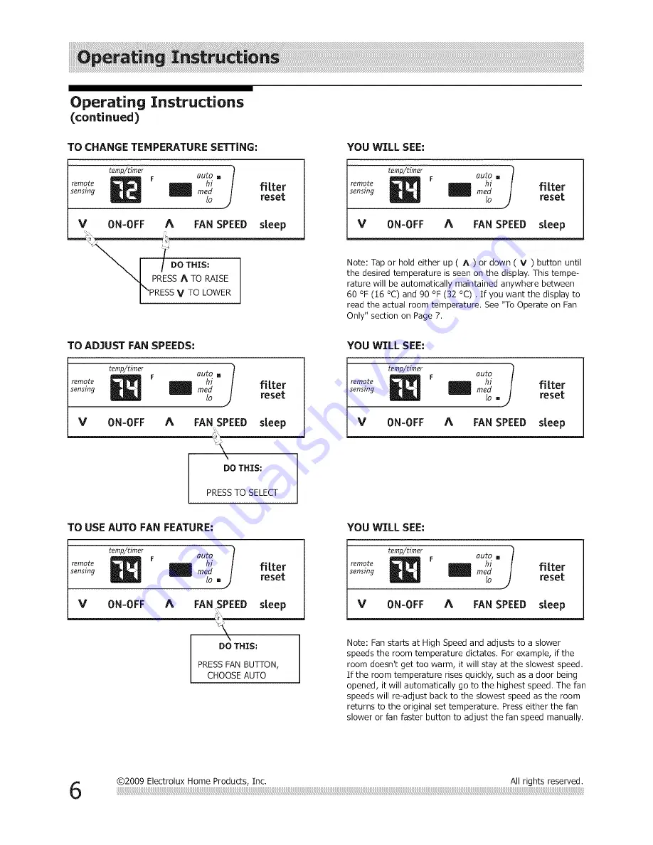 Frigidaire FFRA2922Q20 Use & Care Manual Download Page 6