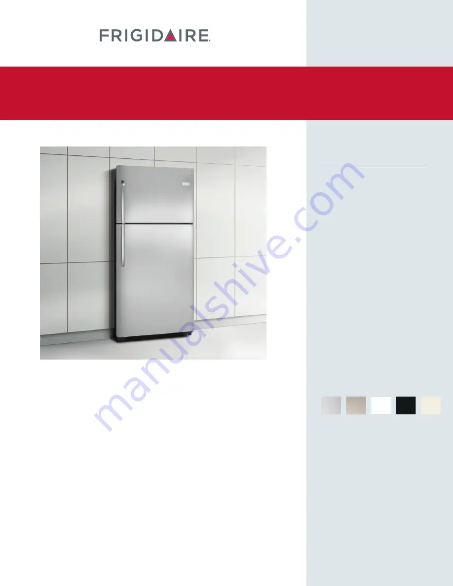 Frigidaire FFTR2126L Скачать руководство пользователя страница 1