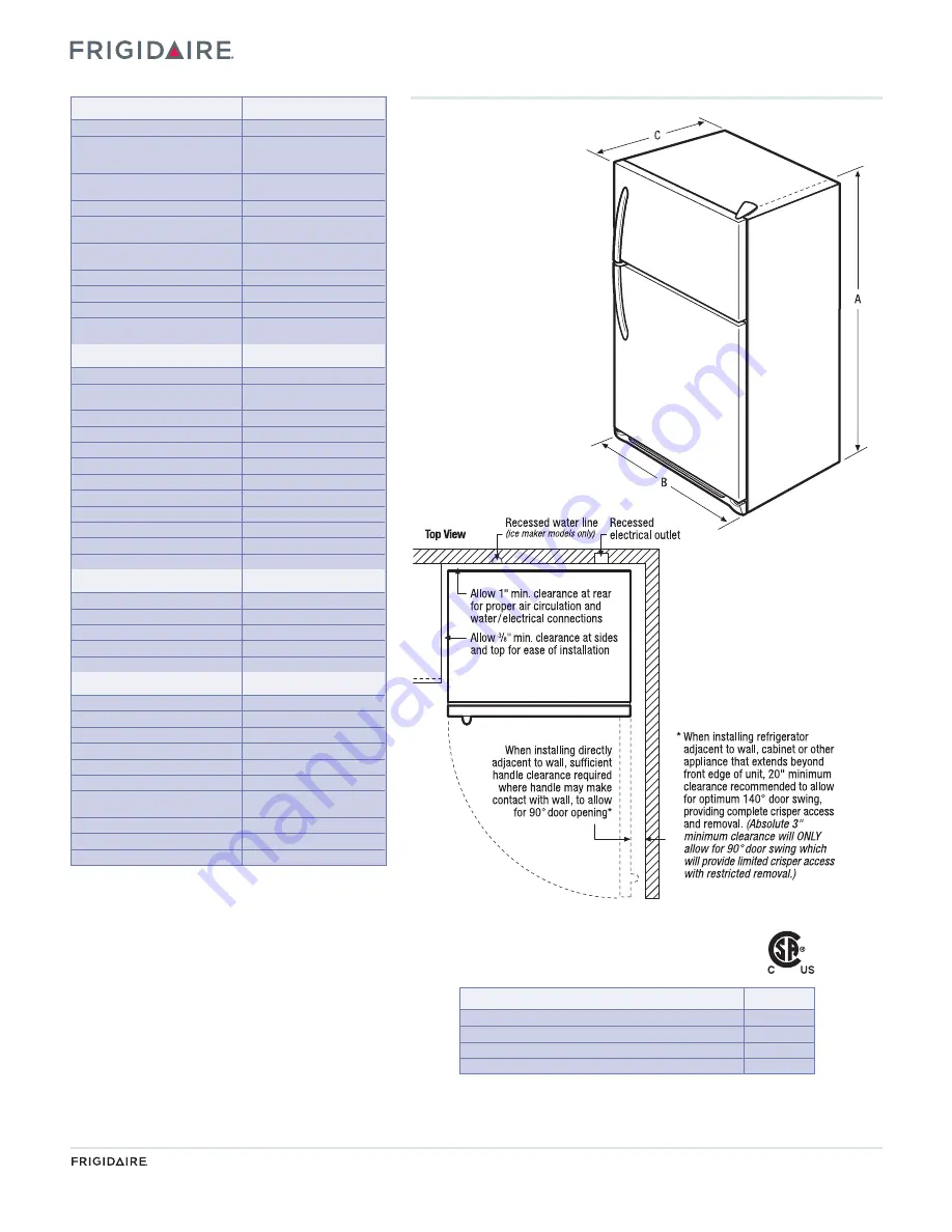 Frigidaire FFTR2126L Скачать руководство пользователя страница 2