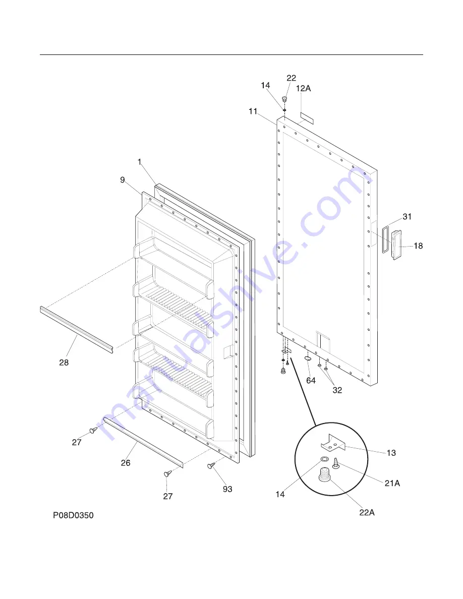 Frigidaire FFU11FK1CW Factory Parts Catalog Download Page 2