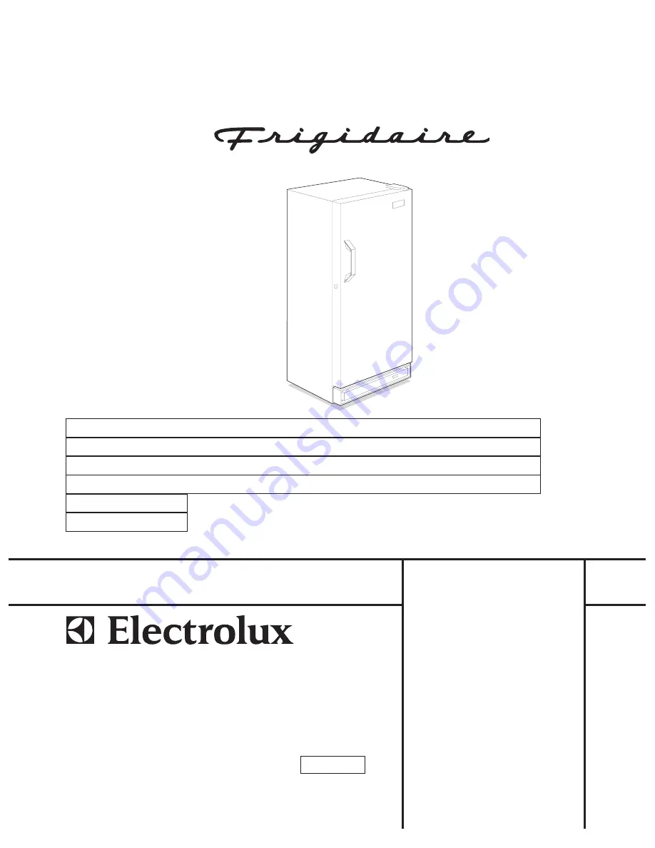 Frigidaire FFU14FG4AW Скачать руководство пользователя страница 1