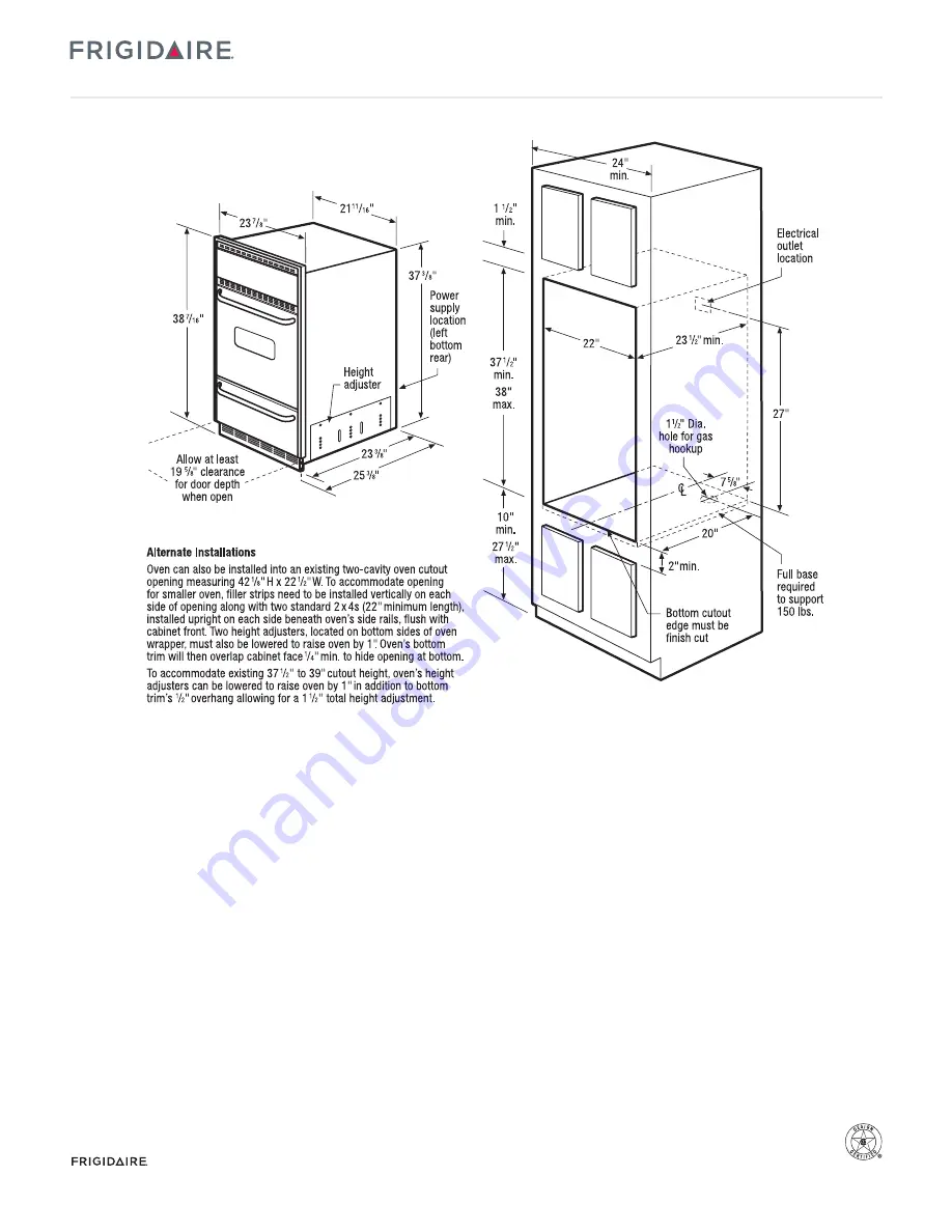 Frigidaire FGB24L2E C Скачать руководство пользователя страница 3