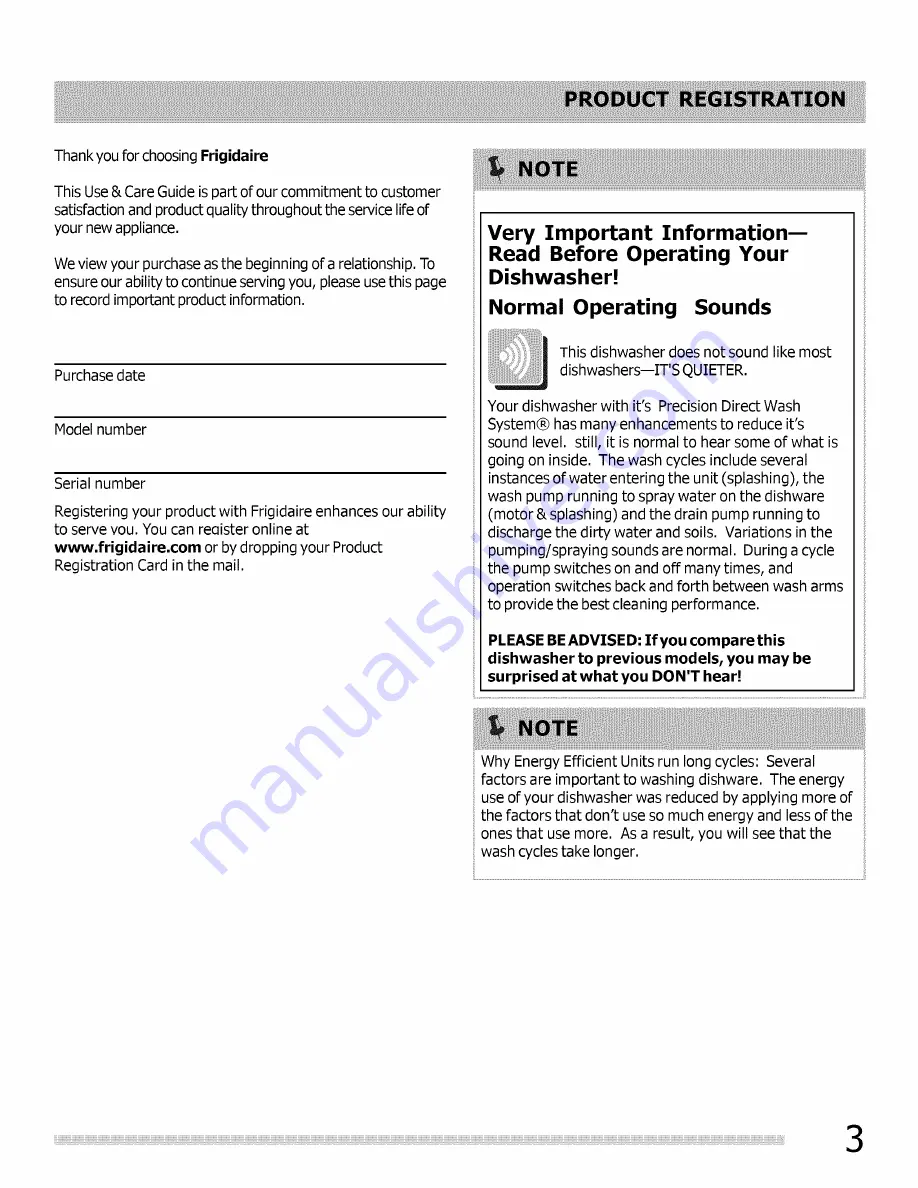 Frigidaire FGBD2438PB0A Use & Care Manual Download Page 3