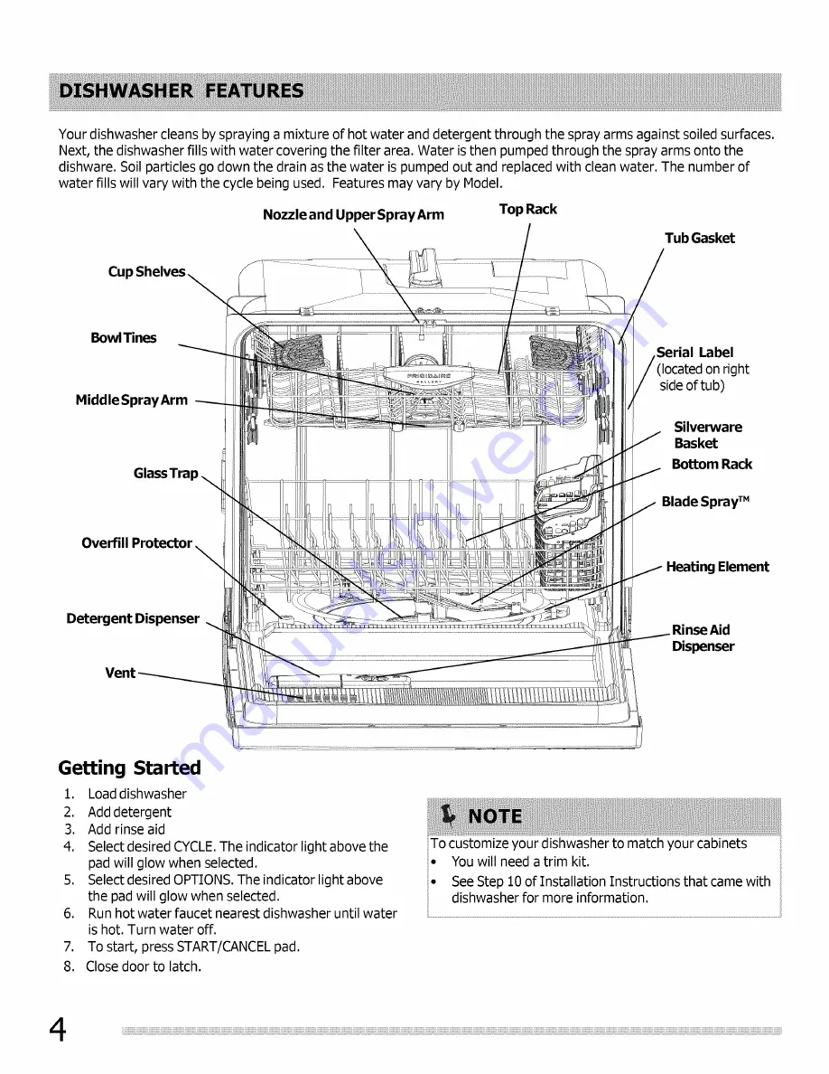 Frigidaire FGBD2438PB0A Скачать руководство пользователя страница 4