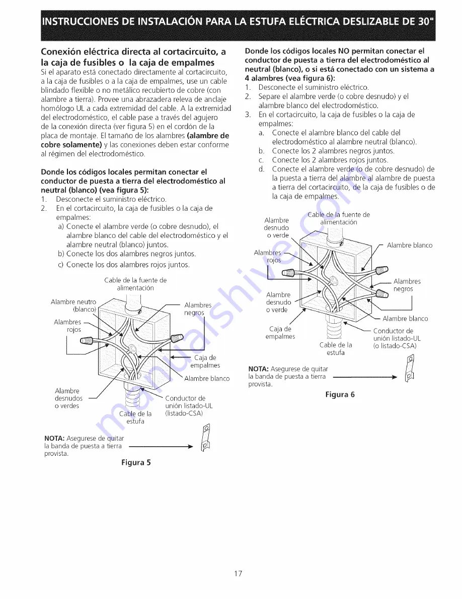 Frigidaire FGES3075KBD Installation Instructions Manual Download Page 17