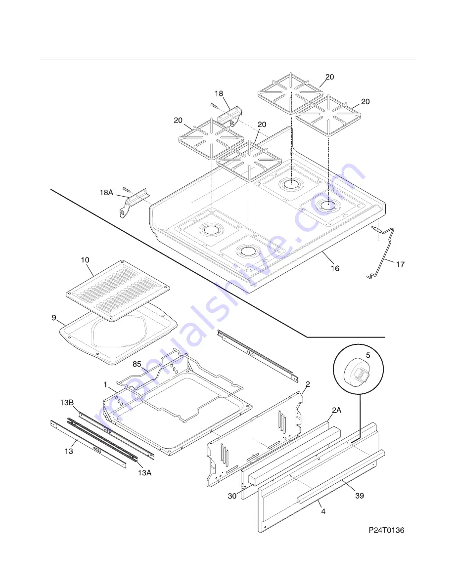 Frigidaire FGF324BH Factory Parts Catalog Download Page 8