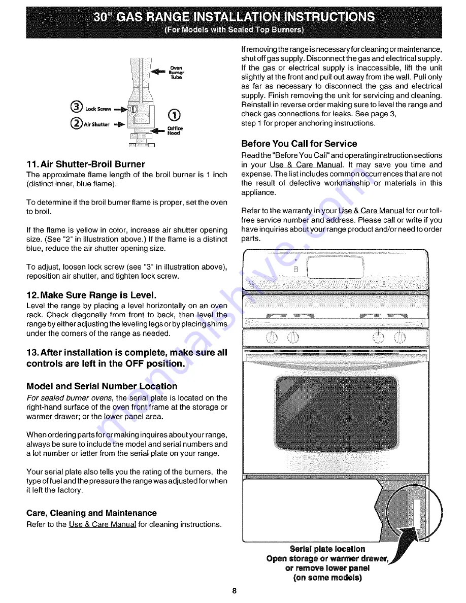 Frigidaire FGF326ASE Скачать руководство пользователя страница 8