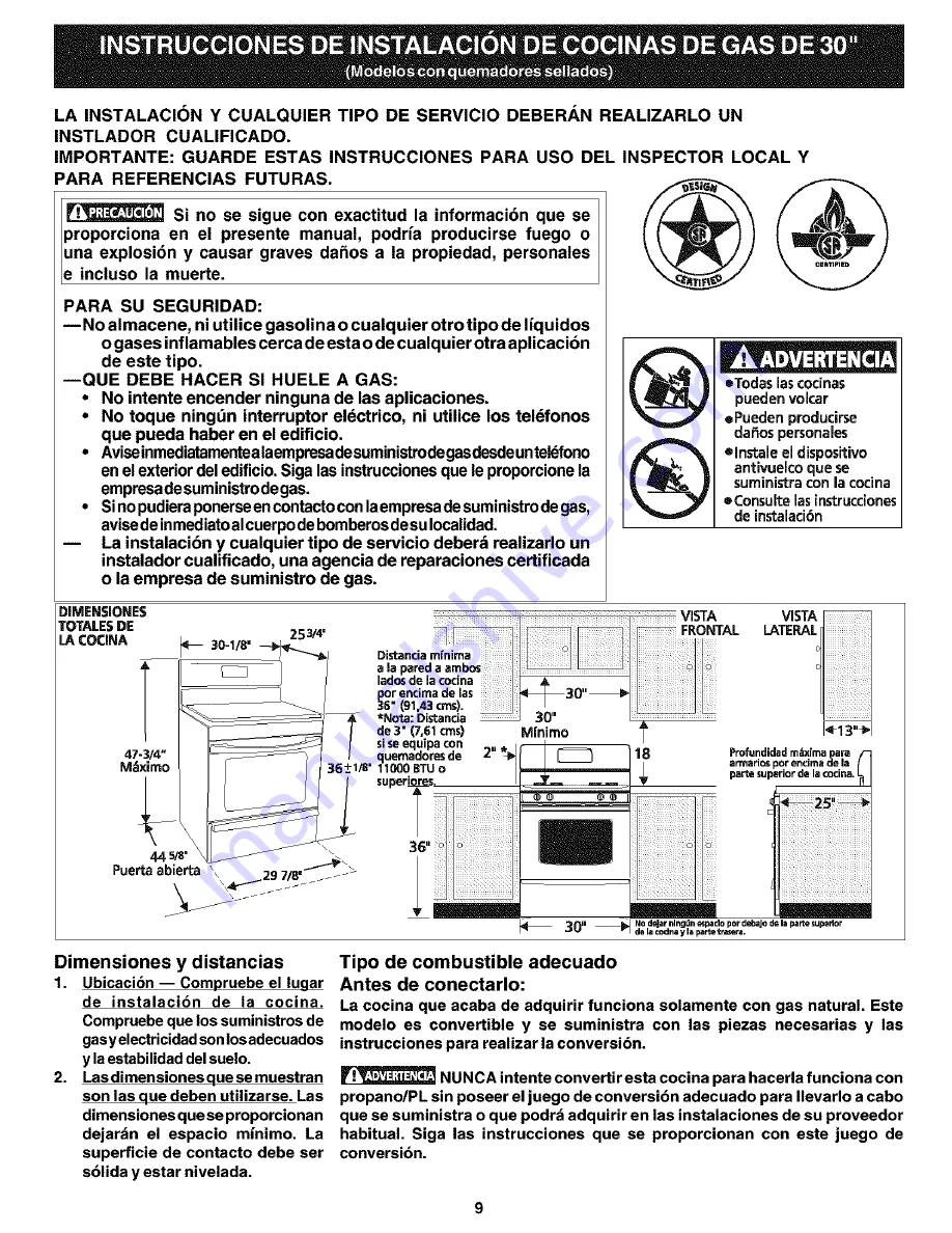 Frigidaire FGF326ASE Скачать руководство пользователя страница 9