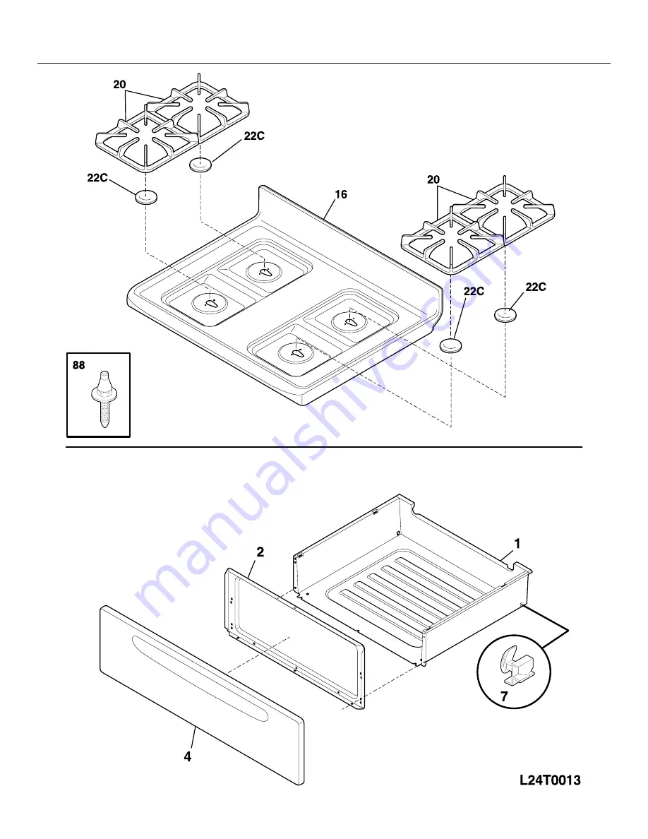 Frigidaire FGF365A Factory Parts Catalog Download Page 8