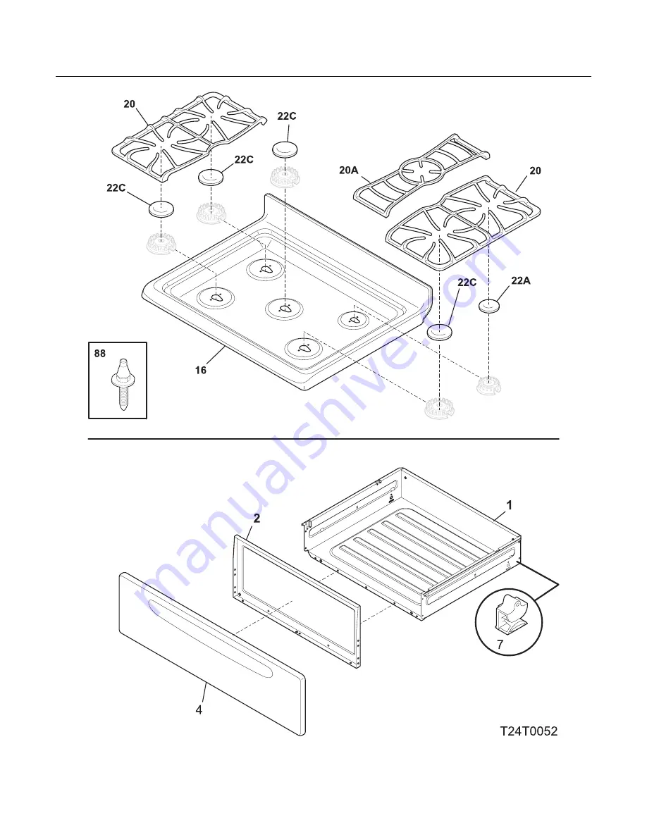 Frigidaire FGF380MXF Factory Parts Catalog Download Page 8