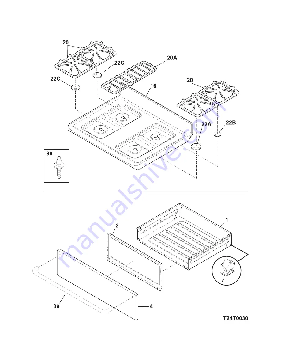 Frigidaire FGFB75DCB Factory Parts Catalog Download Page 8