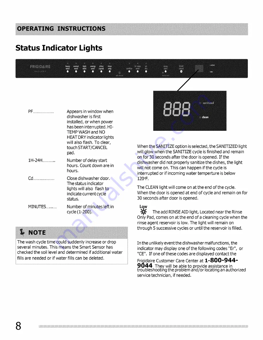 Frigidaire FGHD2472PB0 Скачать руководство пользователя страница 8