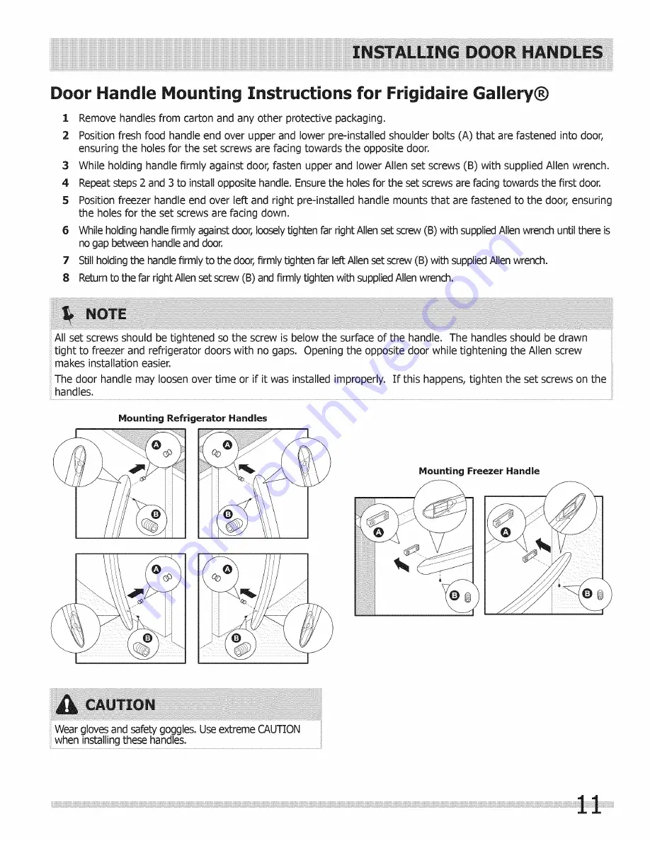 Frigidaire FGHG2344ME2 Use & Care Manual Download Page 11