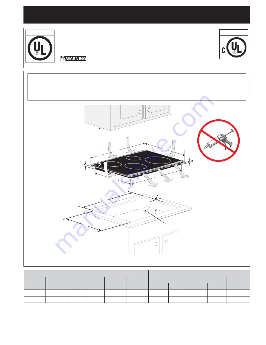 Frigidaire FGIC3067M Скачать руководство пользователя страница 1