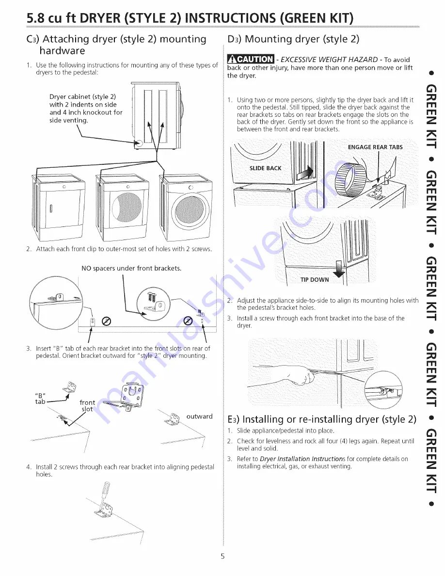 Frigidaire FNDP15B1 Скачать руководство пользователя страница 5