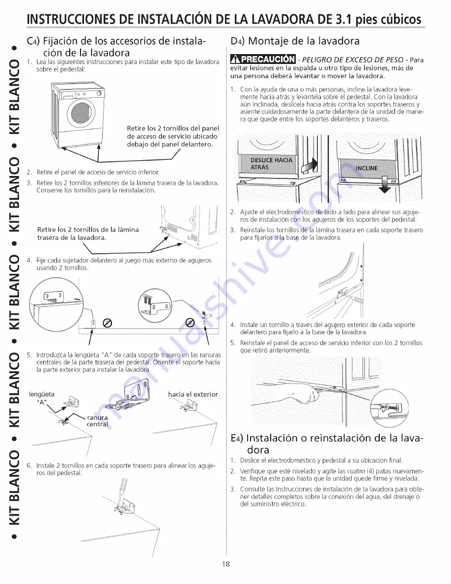 Frigidaire FNDP15B1 Скачать руководство пользователя страница 18