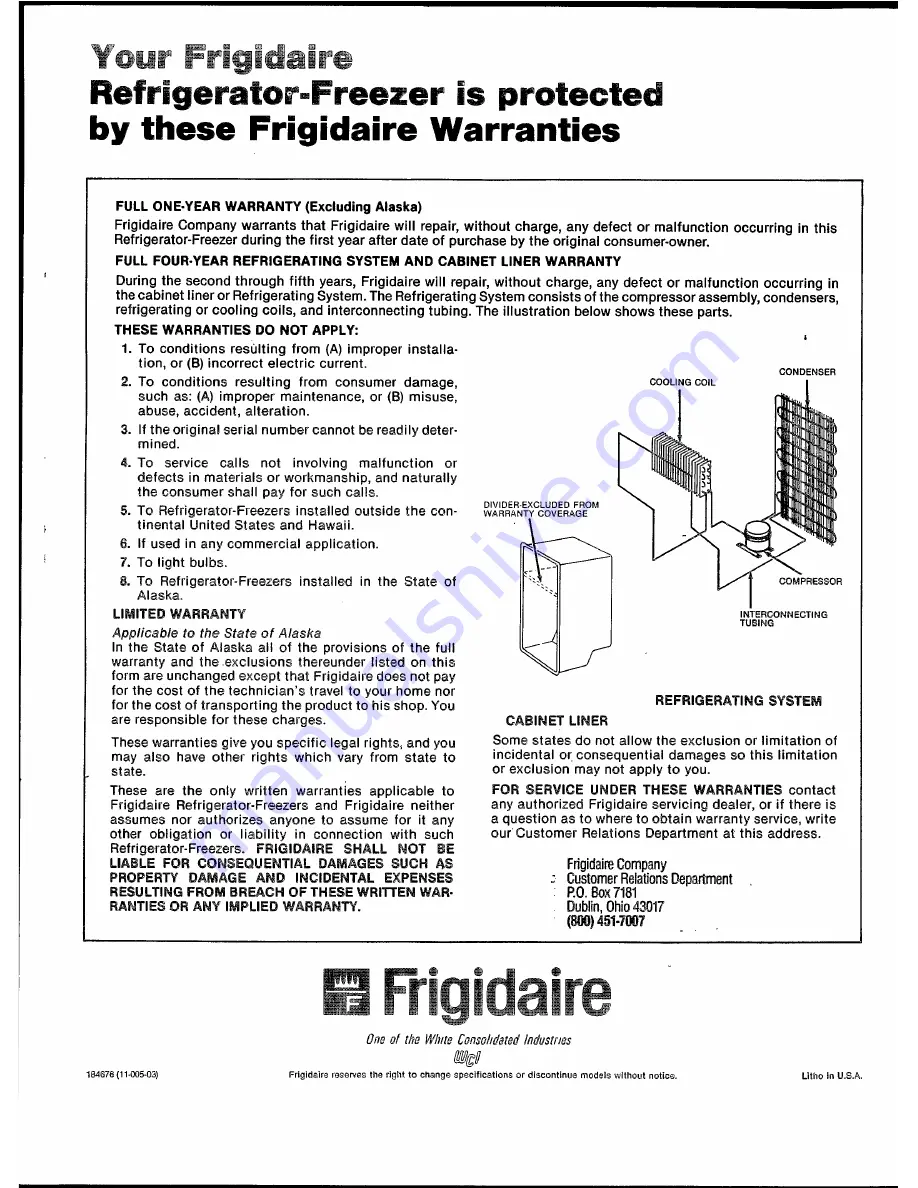 Frigidaire FPE-21TC Use And Care Manual Download Page 8