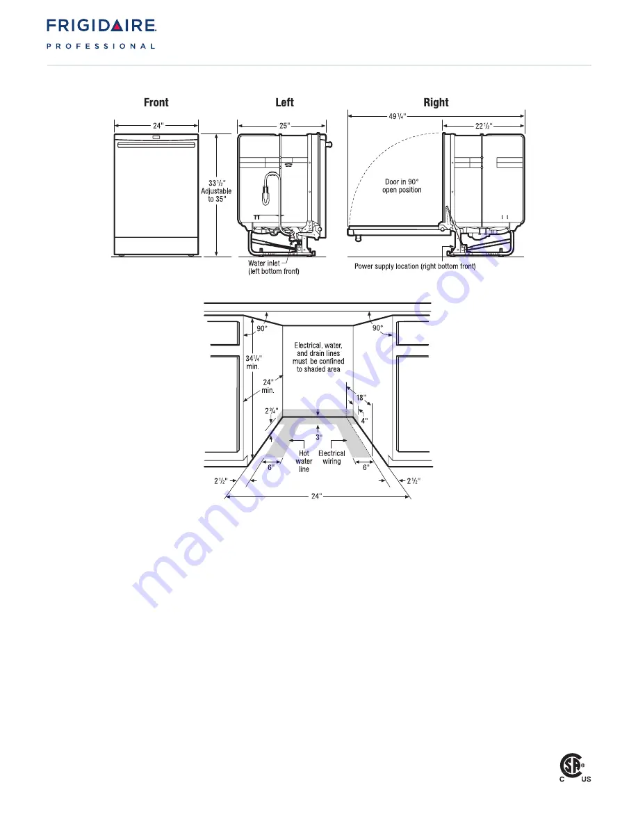 Frigidaire FPHD2481KF - Professional 24