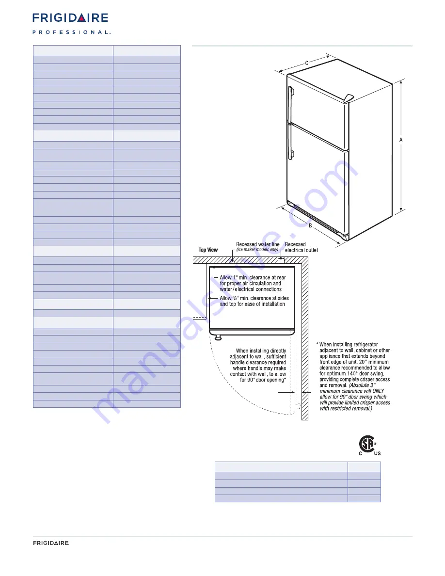 Frigidaire FPUI1888LF Скачать руководство пользователя страница 2