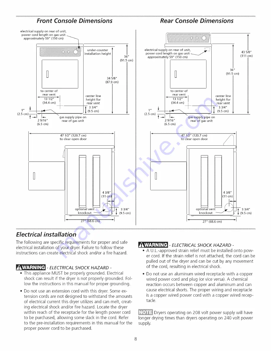 Frigidaire FRE5711KW0 Скачать руководство пользователя страница 8