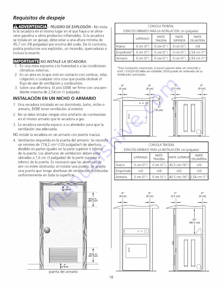 Frigidaire FRE5711KW0 Скачать руководство пользователя страница 18