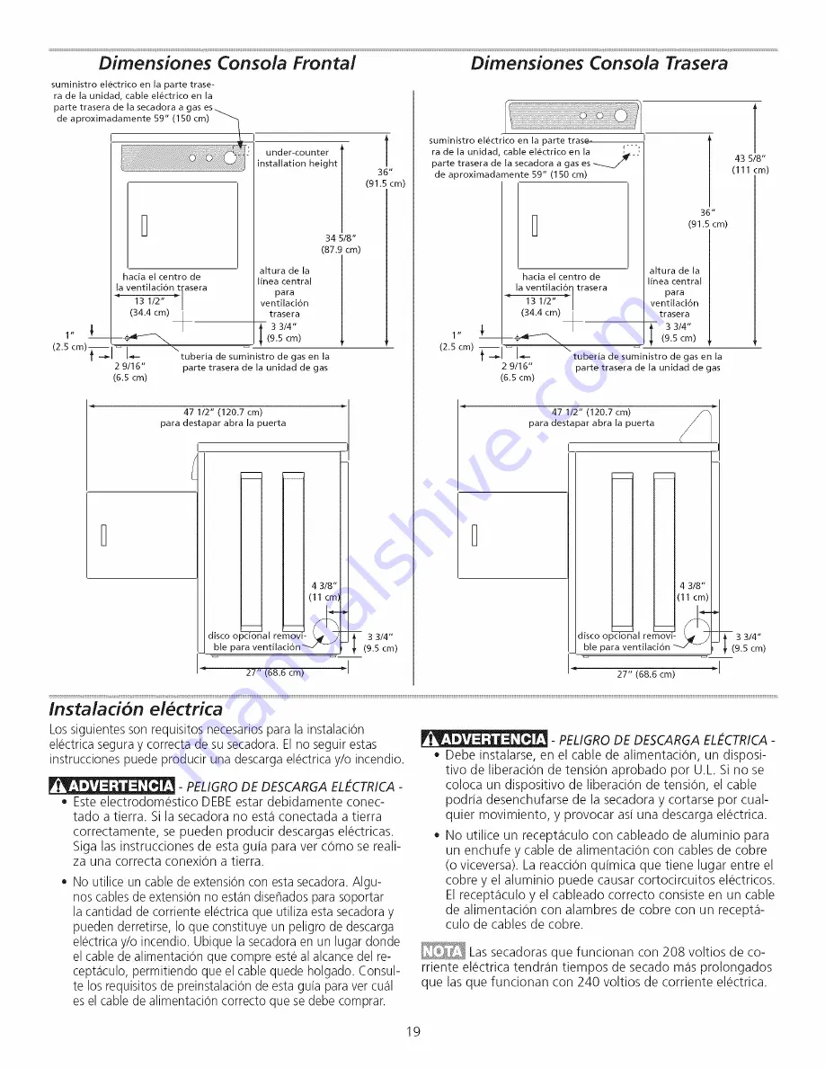 Frigidaire FRE5711KW0 Скачать руководство пользователя страница 19