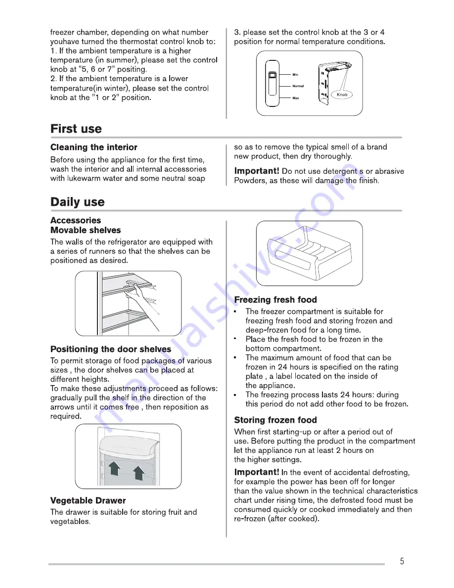 Frigidaire FRFF169W Скачать руководство пользователя страница 5