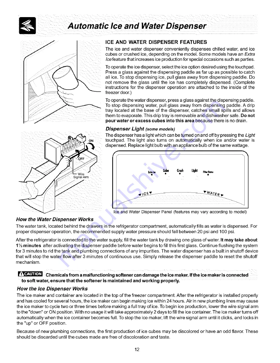 Frigidaire FRS23R3AW0 Use & Care Manual Download Page 12